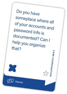 Question card